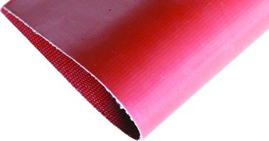 أحمر نسيج السيليكون الألياف الزجاجية مركب ، جانب واحد / مزدوجة نسيج السيليكون المغلفة