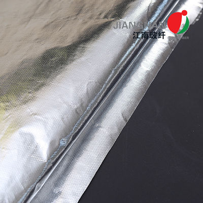 رقائق الألومنيوم العاكسة مغلفة نسيج الألياف الزجاجية الوقاية من الحريق